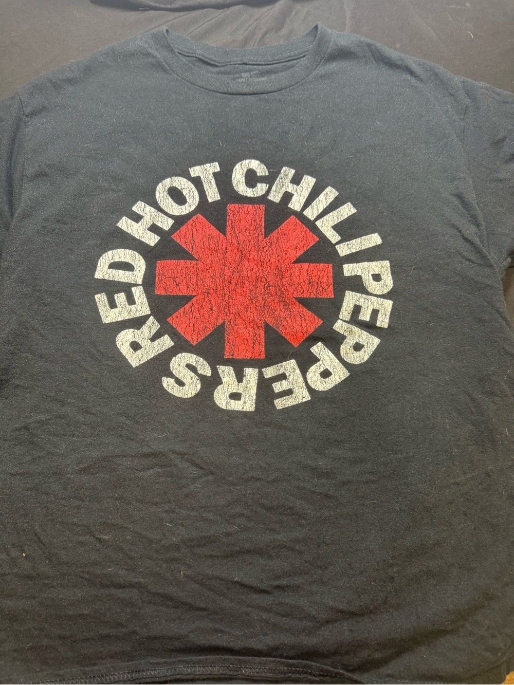 Red Hot Chili Peppers Black T‑Shirt with Red Logo (L)